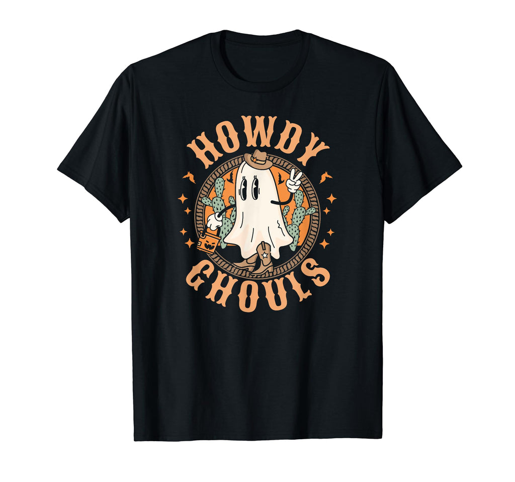 Howdy Ghouls Western Halloween Ghost T-Shirt - Streetwear Style Men Women - T-Shirt, Sweatshirt, Hoodie