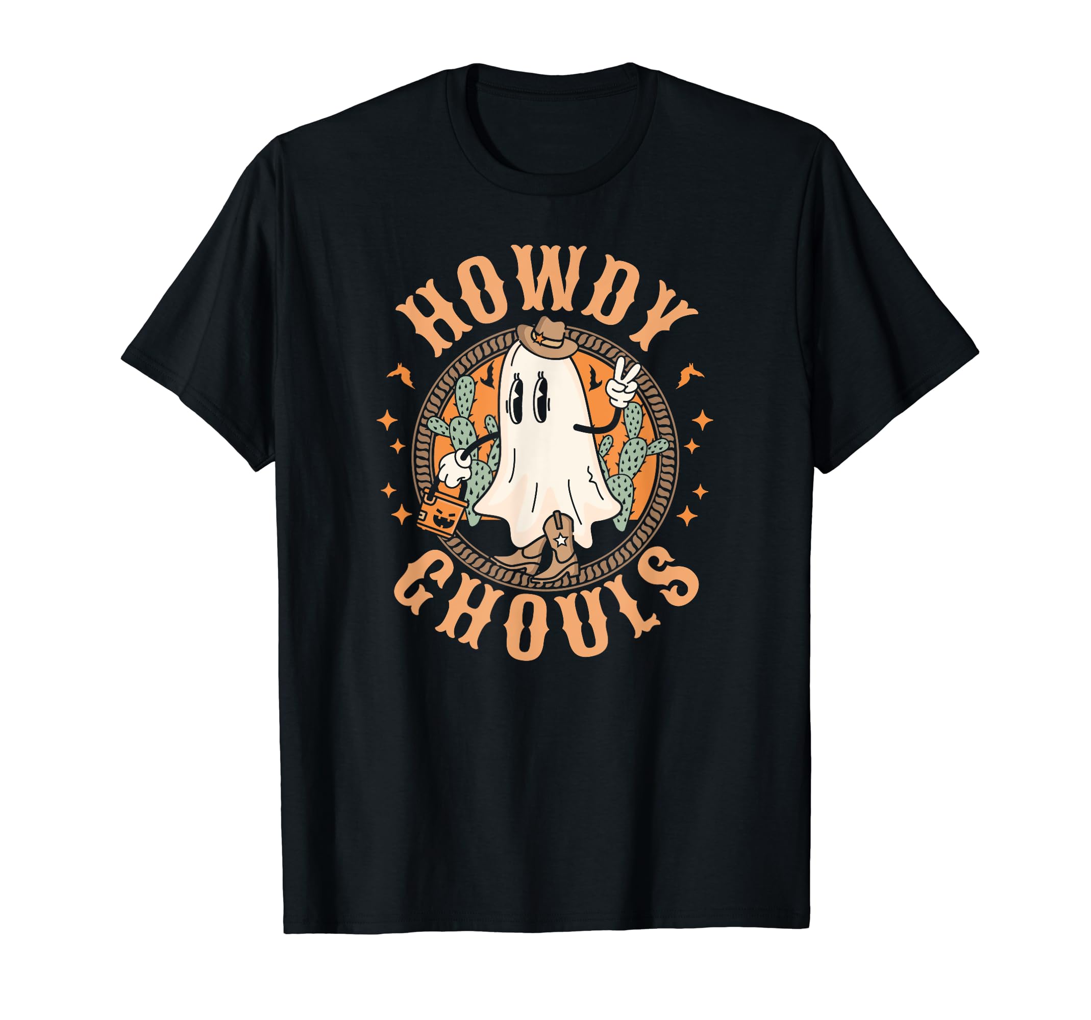 Howdy Ghouls Western Halloween Ghost T-Shirt - Streetwear Style Men Women - T-Shirt, Sweatshirt, Hoodie