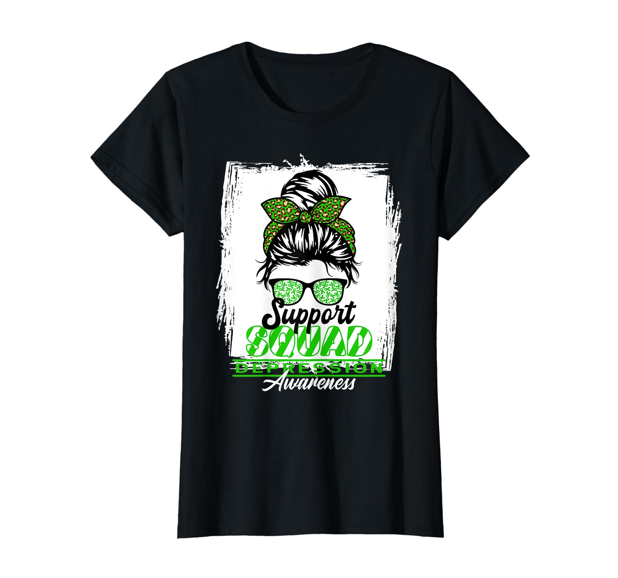 Womens Messy Bun Support Awareness T-Shirt - Minimalist Print Men Women - T-Shirt, Sweatshirt, Hoodie