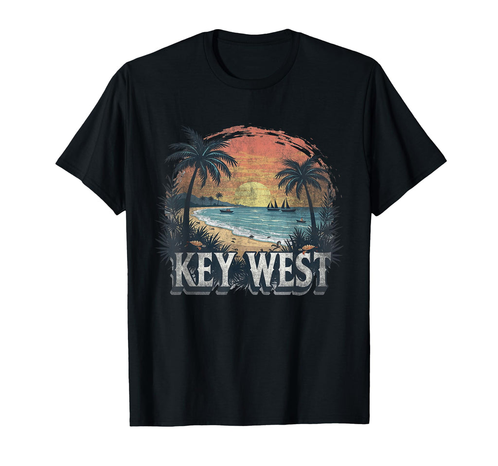 Key West Landscape Souvenir T-Shirt - Fun Novelty Design for Adults - T-Shirt, Sweatshirt, Hoodie
