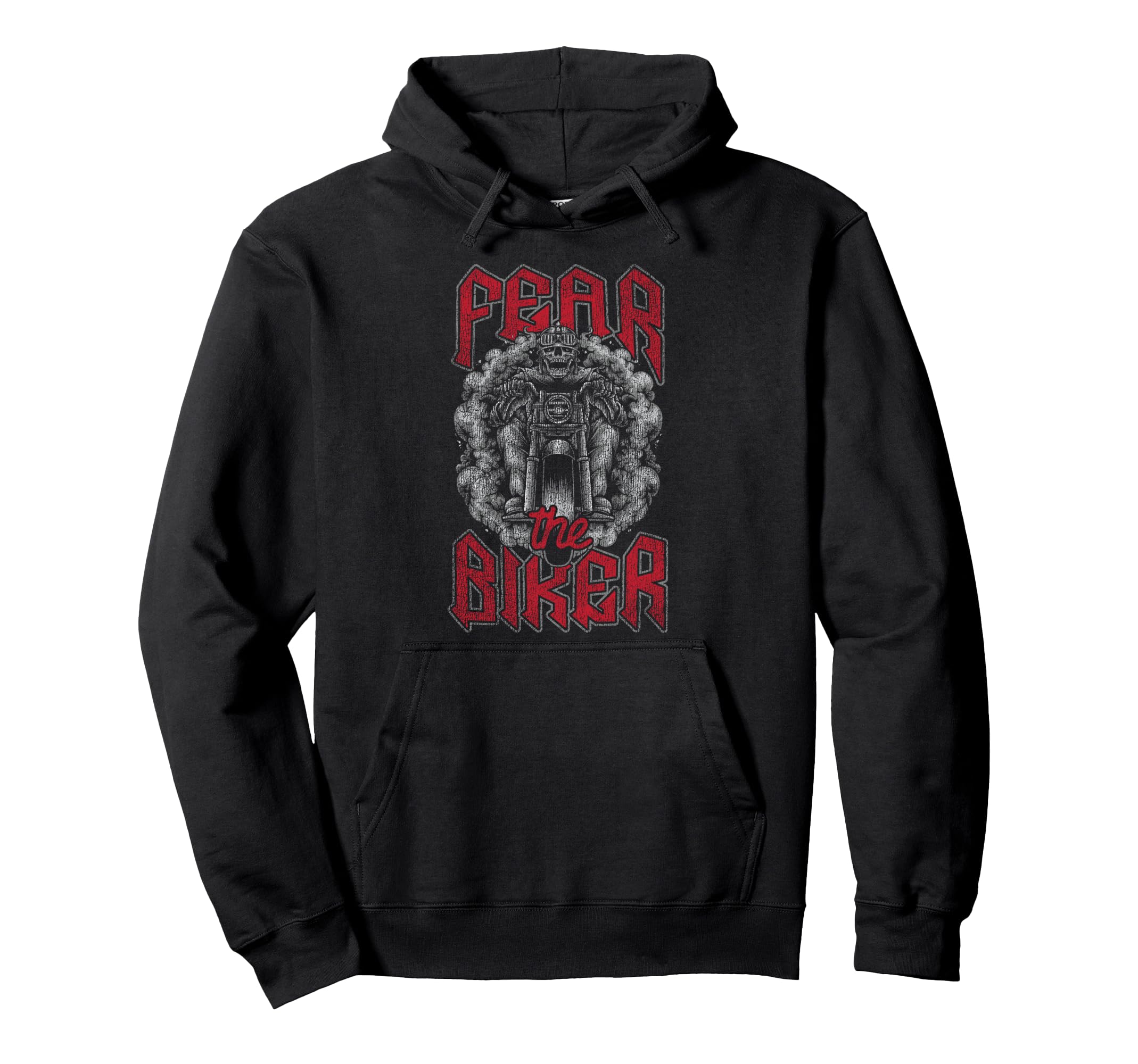 Motorcycle Biker Fear Biker Hoodie - Fun Novelty Design for Adults - T-Shirt, Sweatshirt, Hoodie