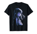 Sad Anime Aesthetic Japanese T-Shirt - Minimalist Print for Adults - T-Shirt, Sweatshirt, Hoodie