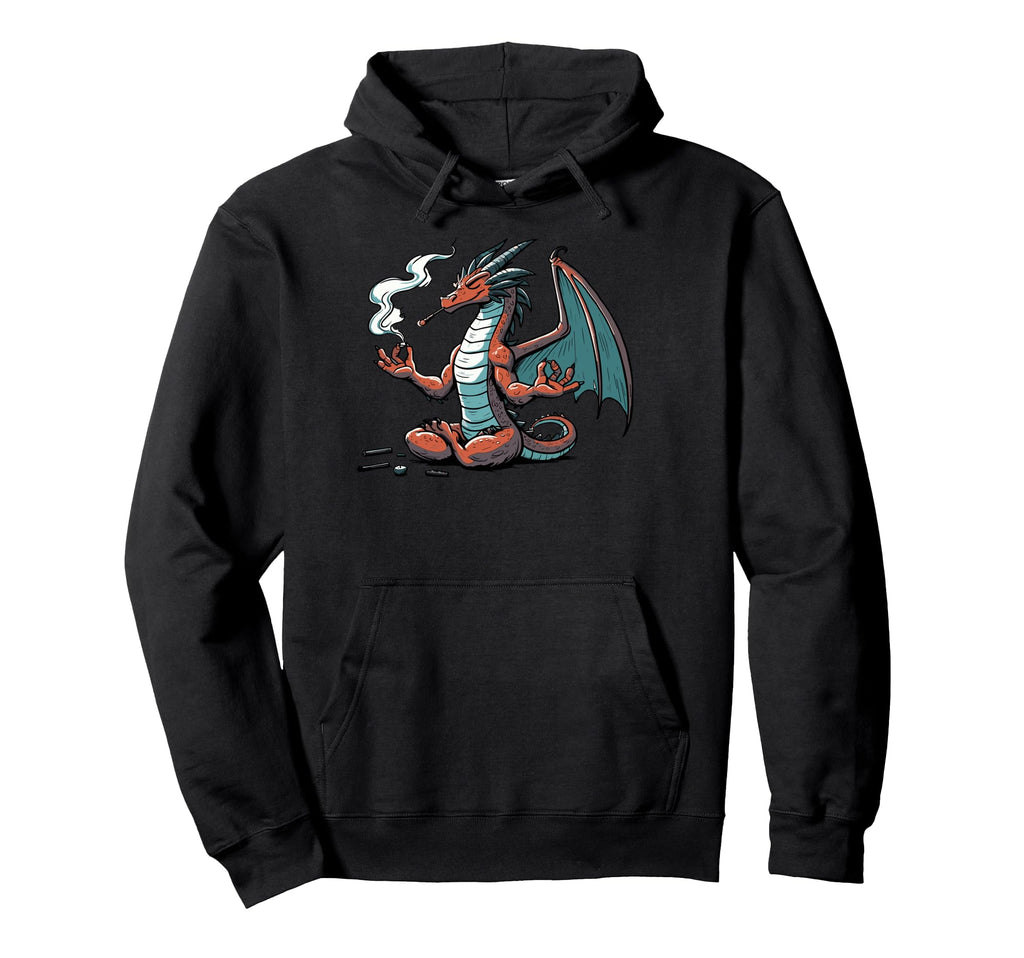 Meditation Dragon Yoga Pose Relaxing Hoodie - Custom Art Print Unisex - T-Shirt, Sweatshirt, Hoodie