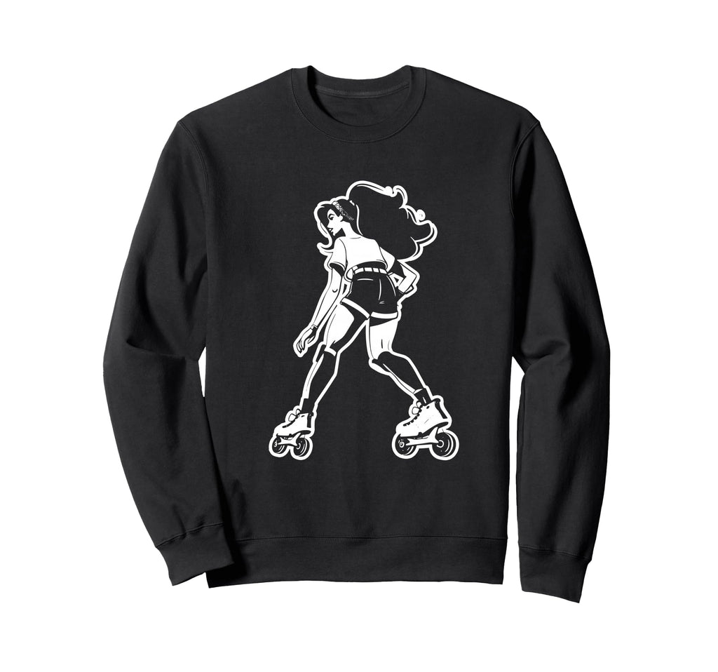 Roller Skating Sketch Sweatshirt - Novelty Apparel Unisex - T-Shirt, Sweatshirt, Hoodie
