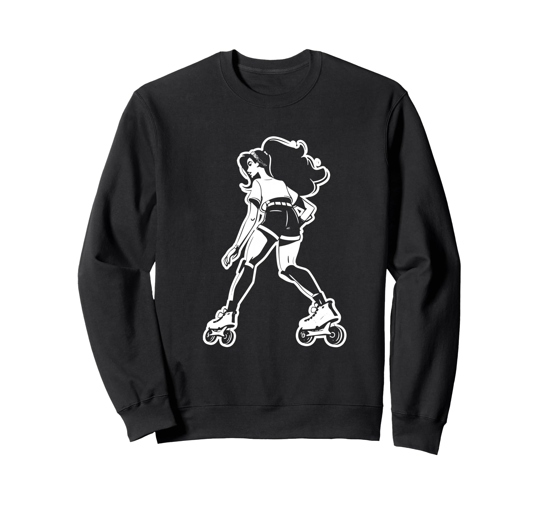 Roller Skating Sketch Sweatshirt - Novelty Apparel Unisex - T-Shirt, Sweatshirt, Hoodie