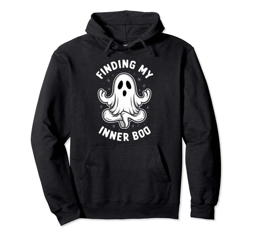 Ghost Monster Meditation Mindfulness Hoodie - Minimalist Print Men Women - T-Shirt, Sweatshirt, Hoodie