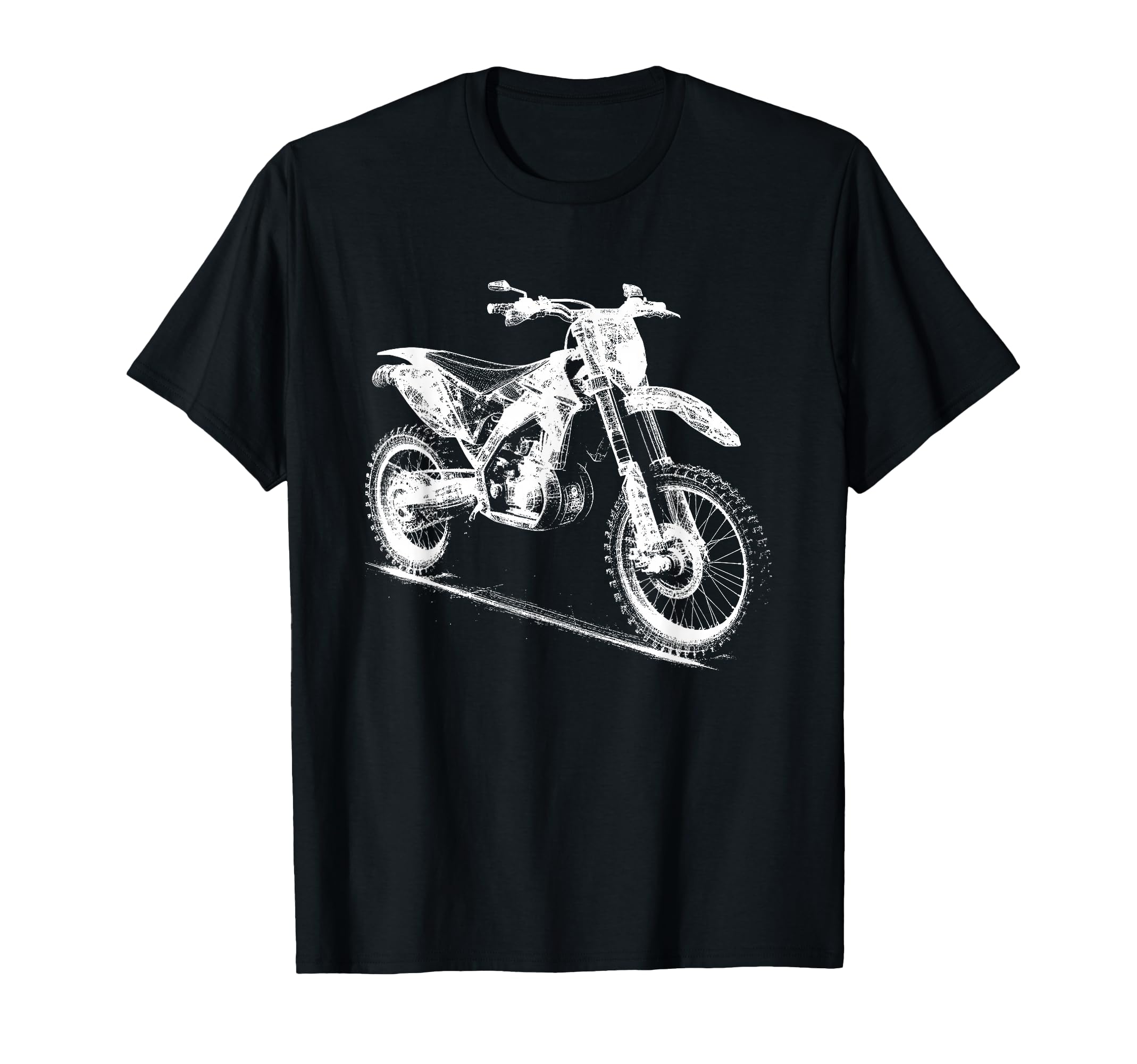 Dirt Bike 3D Wireframe Motorcycle T-Shirt - Casual Everyday Wear Men Women - T-Shirt, Sweatshirt, Hoodie