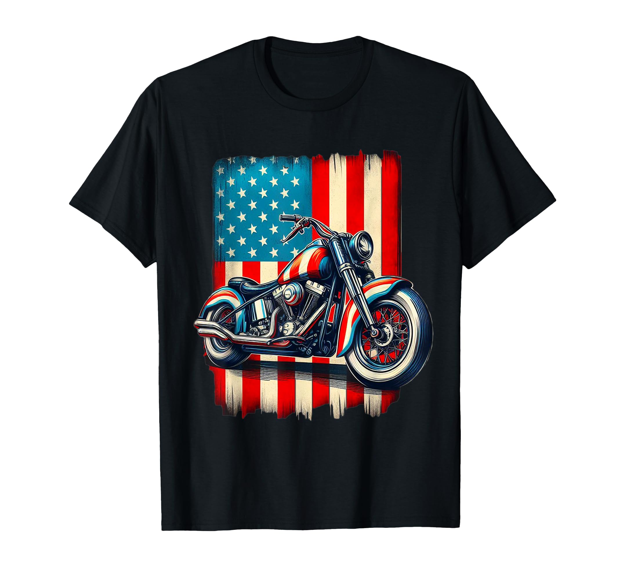 Ts Shop American Usa Flag Motorcycle Hoodie - Aesthetic Graphic Unisex - T-Shirt, Sweatshirt, Hoodie