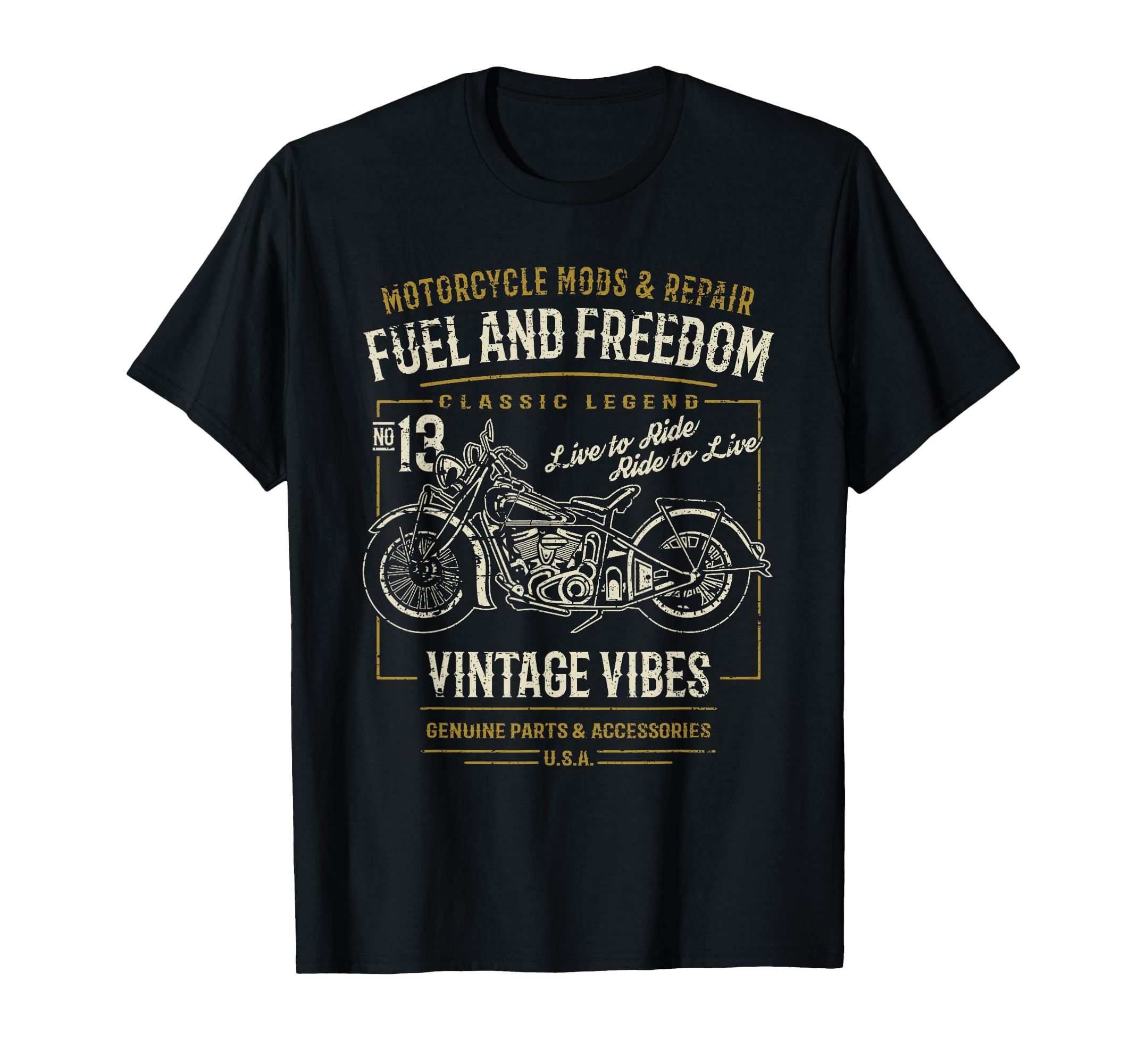 Motorcycle Distressed T-Shirt - Unique Graphic Unisex - T-Shirt, Sweatshirt, Hoodie
