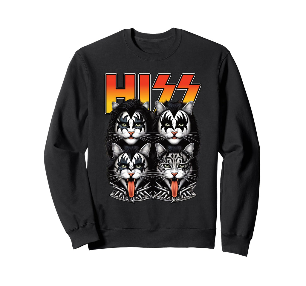 Funny Hiss Cats Band Parody 70S Music Sweatshirt - Unique Graphic Unisex - T-Shirt, Sweatshirt, Hoodie