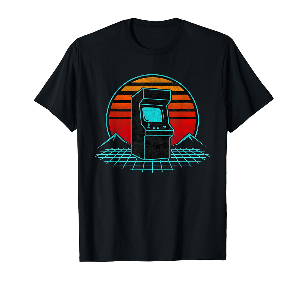 Arcade Sunset Gamer Synthwave Arcade T-Shirt - Unique Graphic for Adults - T-Shirt, Sweatshirt, Hoodie