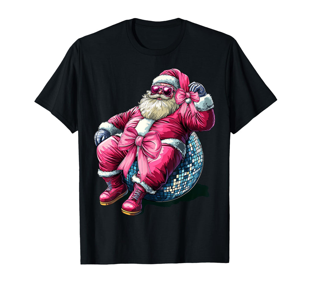 Coquette Bow Santa Santa Claus Disco T-Shirt - Novelty Apparel for Adults - T-Shirt, Sweatshirt, Hoodie