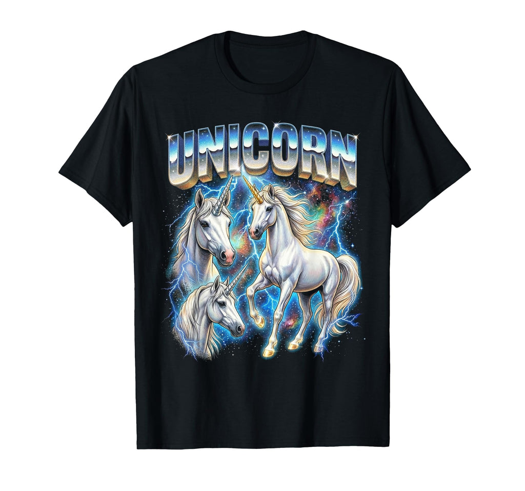 Unicorn 80S Funny Unicorn 90S T-Shirt - Aesthetic Graphic Unisex - T-Shirt, Sweatshirt, Hoodie