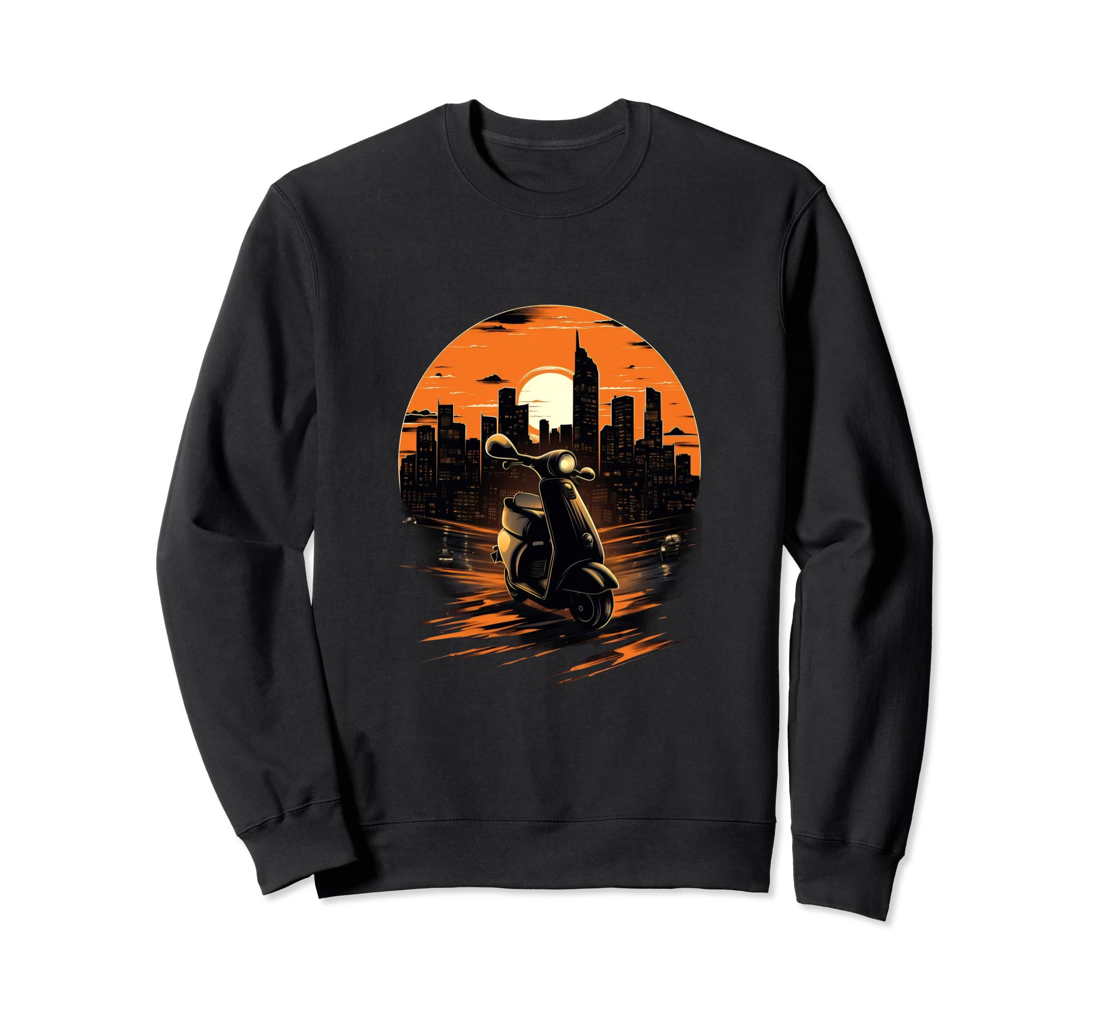 Scooter Motorcycle Moped Rider Sweatshirt - Graphic Print Unisex - T-Shirt, Sweatshirt, Hoodie