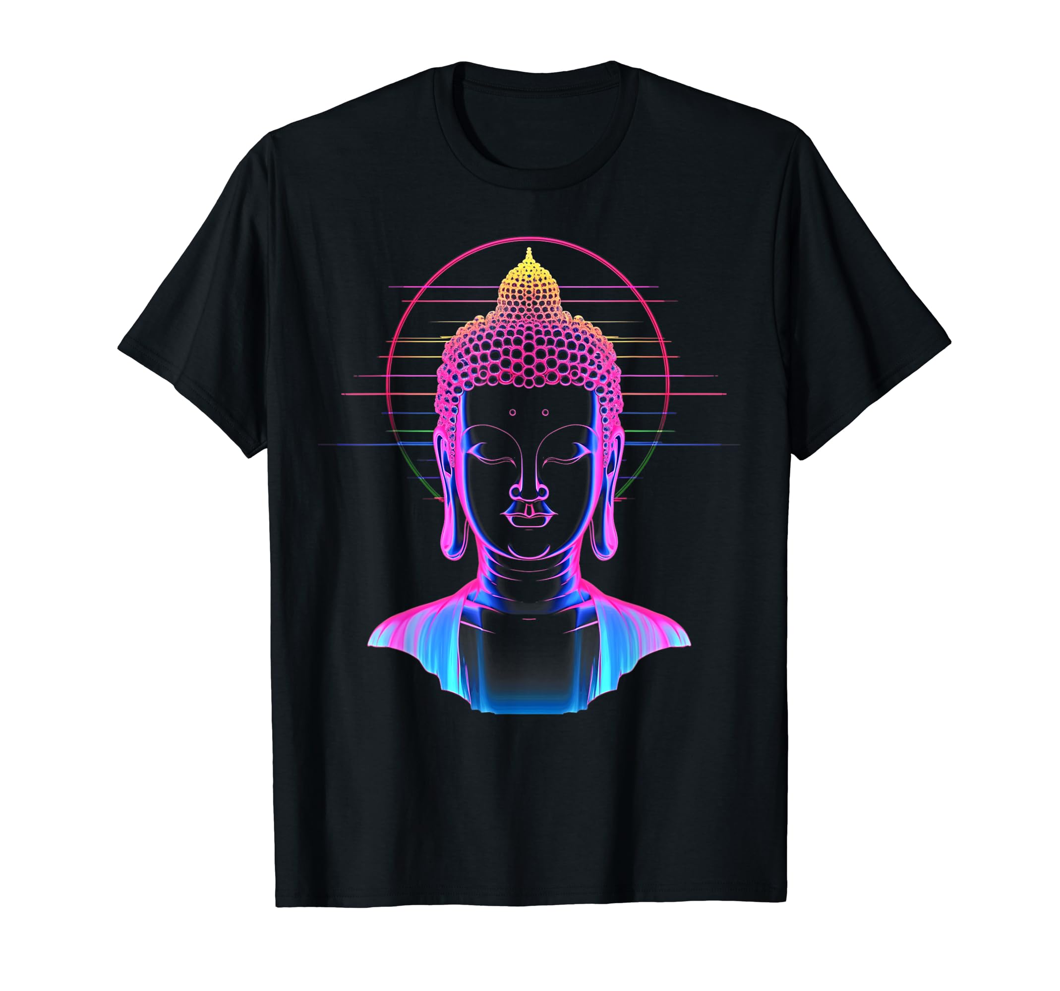 Vaporwave Buddha 80S Synthwave 1 T-Shirt - Novelty Apparel Men Women - T-Shirt, Sweatshirt, Hoodie