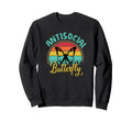 Antisocial Butterfly Funny Sunset Sweatshirt - Novelty Apparel Men Women - T-Shirt, Sweatshirt, Hoodie