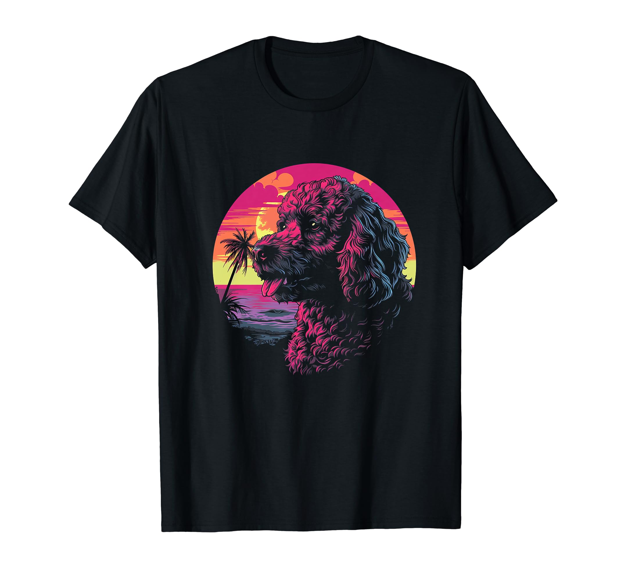 Poodle Dog Vaporwave Retrowave T-Shirt - Streetwear Style Men Women - T-Shirt, Sweatshirt, Hoodie