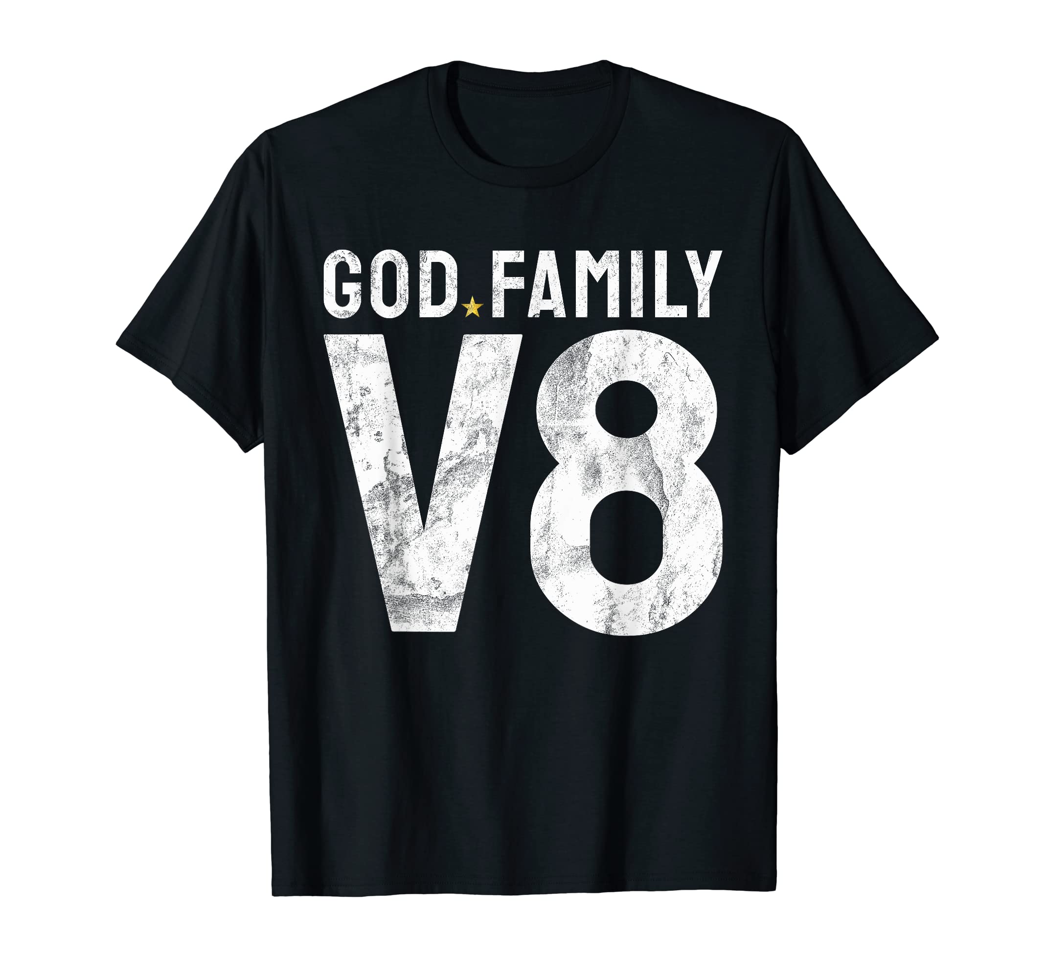 God Family V8 Muscle Car T-Shirt - Graphic Print for Adults - T-Shirt, Sweatshirt, Hoodie