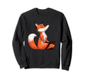 Meditation Fox Yoga Pose Relaxing Animal Sweatshirt - Trendy Graphic Unisex - T-Shirt, Sweatshirt, Hoodie