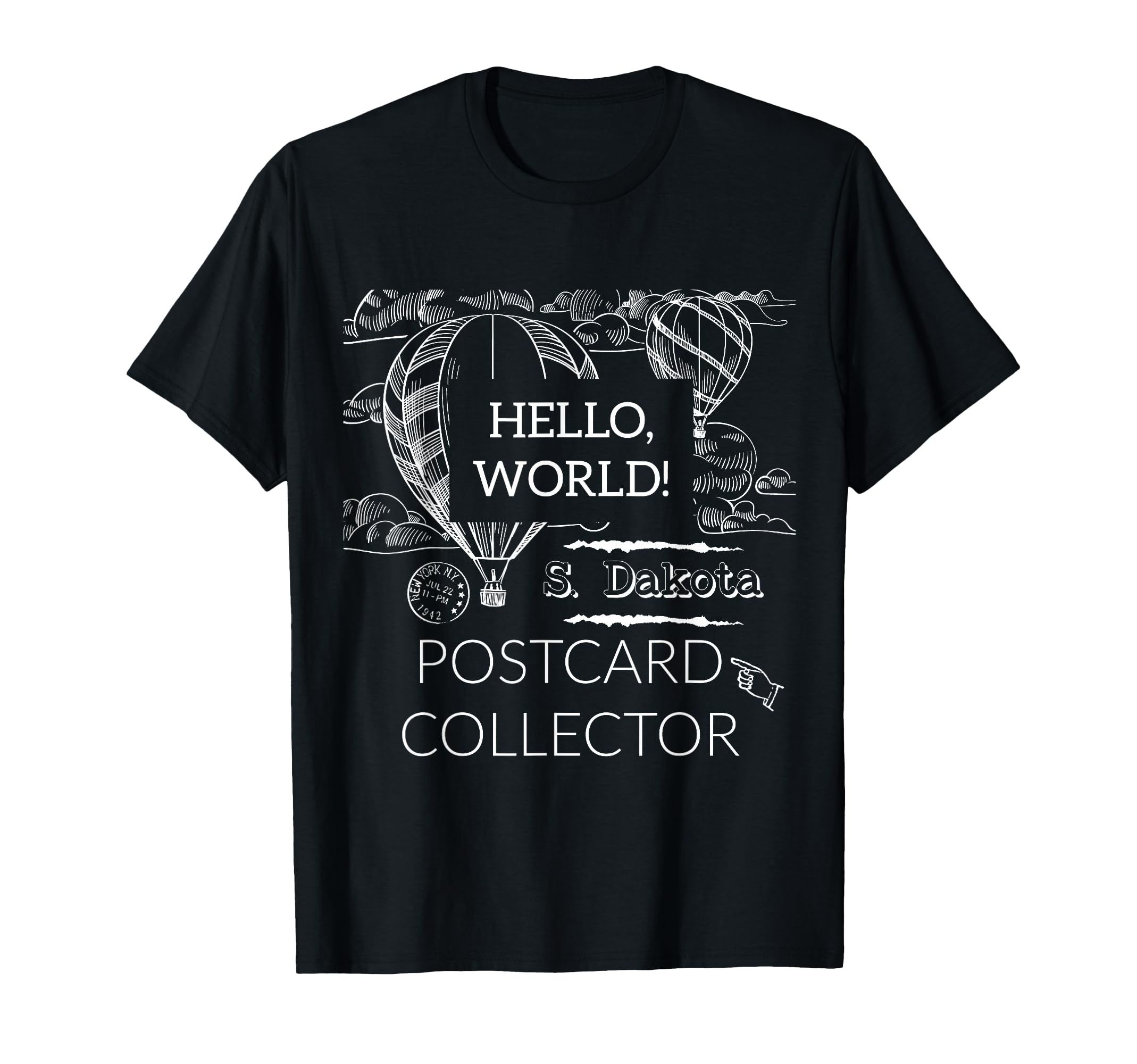 Postcard Collector Deltiologist Hobby T-Shirt - Minimalist Print Men Women - T-Shirt, Sweatshirt, Hoodie