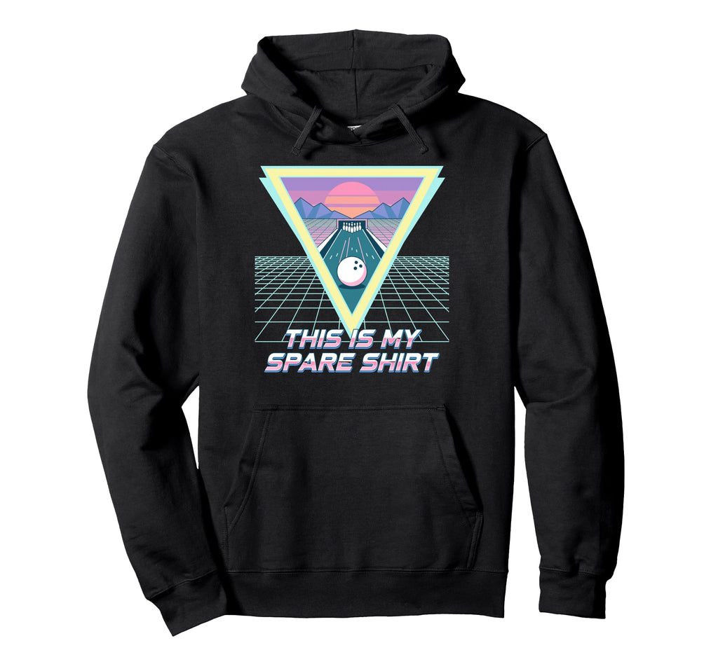 This Is My Spare Bowling 80S Bowler Hoodie - Minimalist Print for Adults - T-Shirt, Sweatshirt, Hoodie