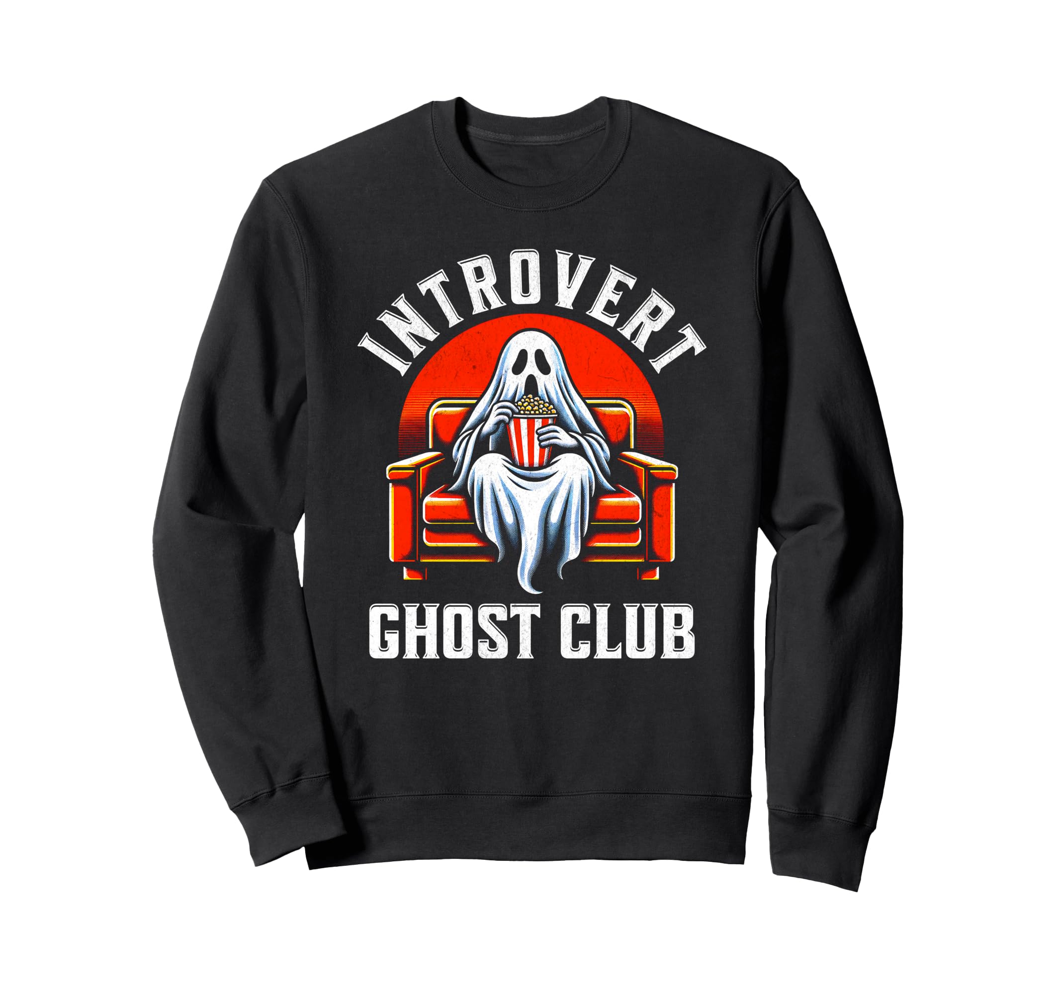Introvert Ghost Club Anti Social Sweatshirt - Novelty Apparel for Adults - T-Shirt, Sweatshirt, Hoodie