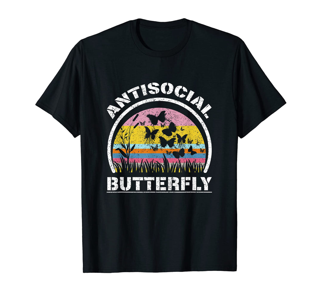 Antisocial Butterfly Funny Awkwardness T-Shirt - Trendy Graphic Unisex - T-Shirt, Sweatshirt, Hoodie