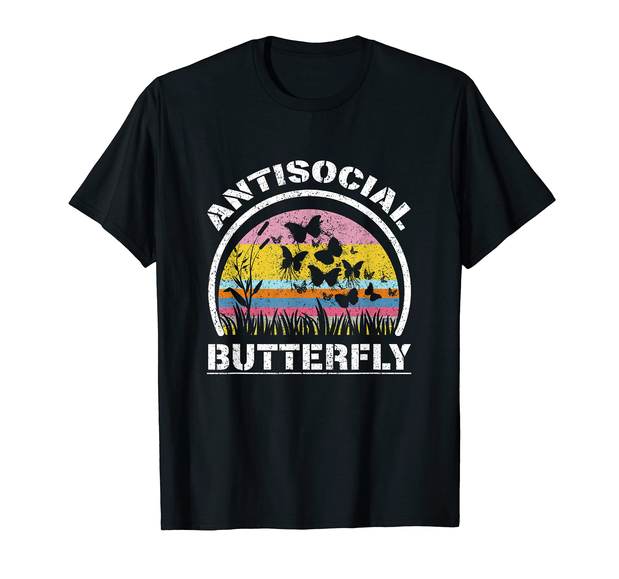 Antisocial Butterfly Funny Awkwardness T-Shirt - Trendy Graphic Unisex - T-Shirt, Sweatshirt, Hoodie