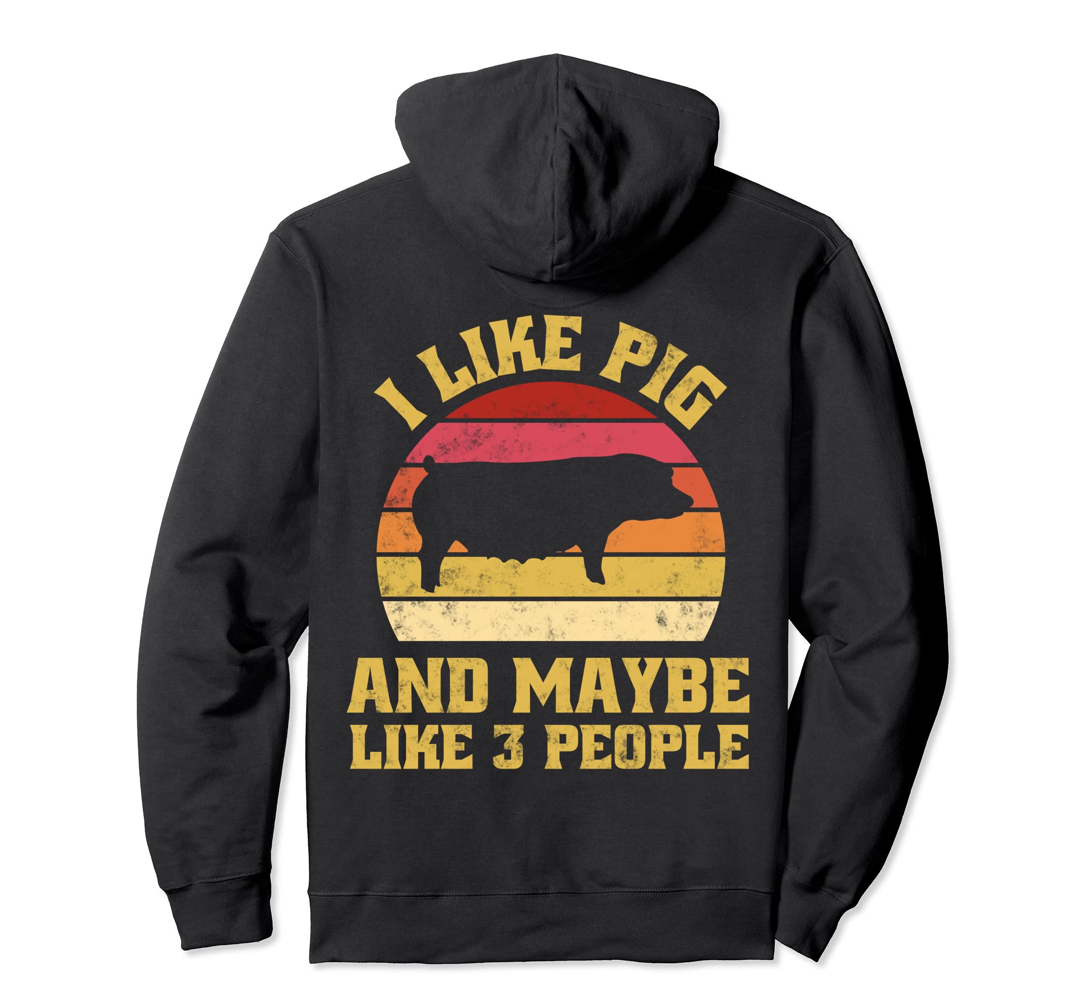 Funny Farm Animal Pig Lover Sunset Hoodie - Casual Everyday Wear Unisex - T-Shirt, Sweatshirt, Hoodie
