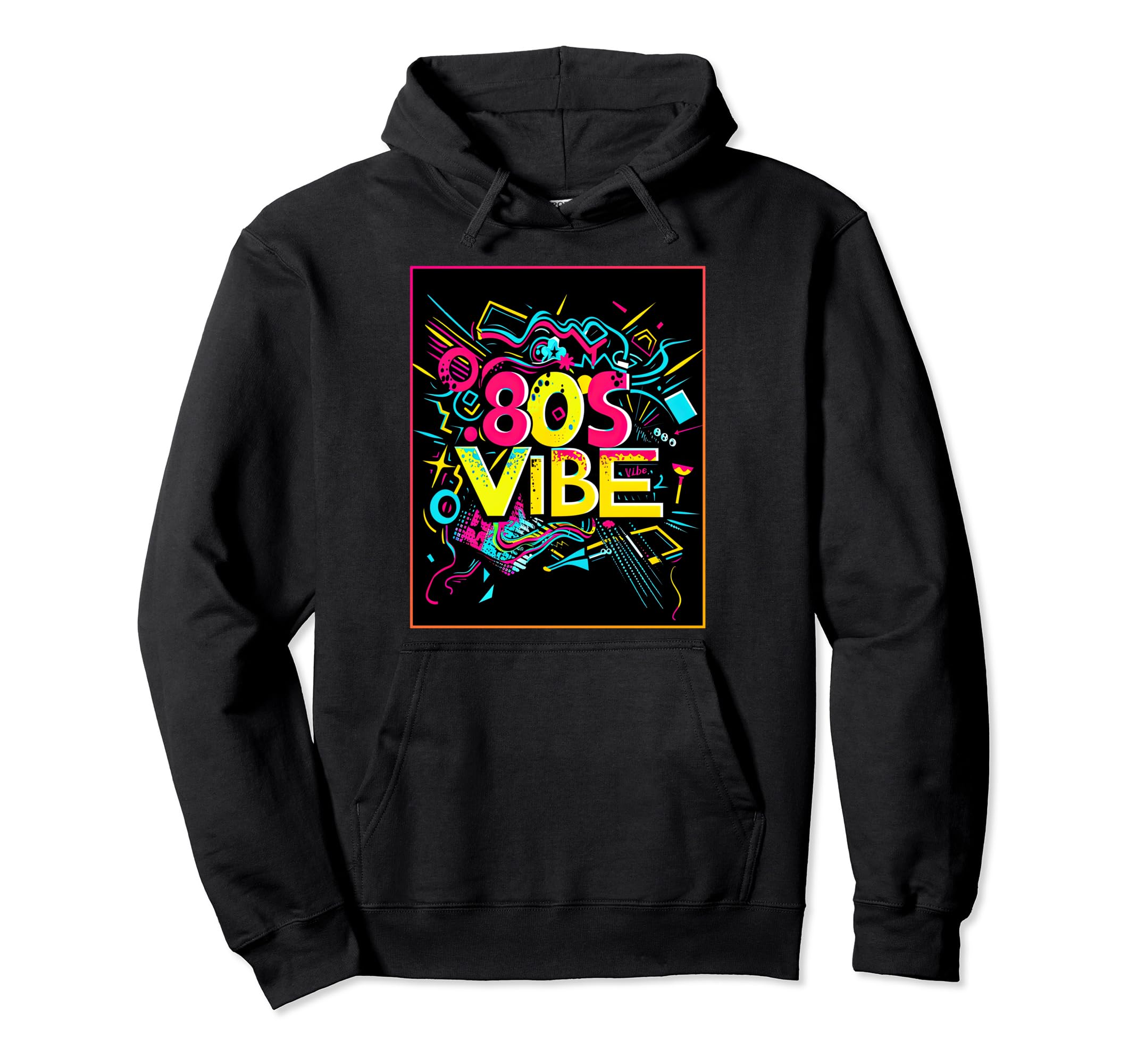 80S Party Synthwave Costume Hoodie - Casual Everyday Wear Unisex - T-Shirt, Sweatshirt, Hoodie
