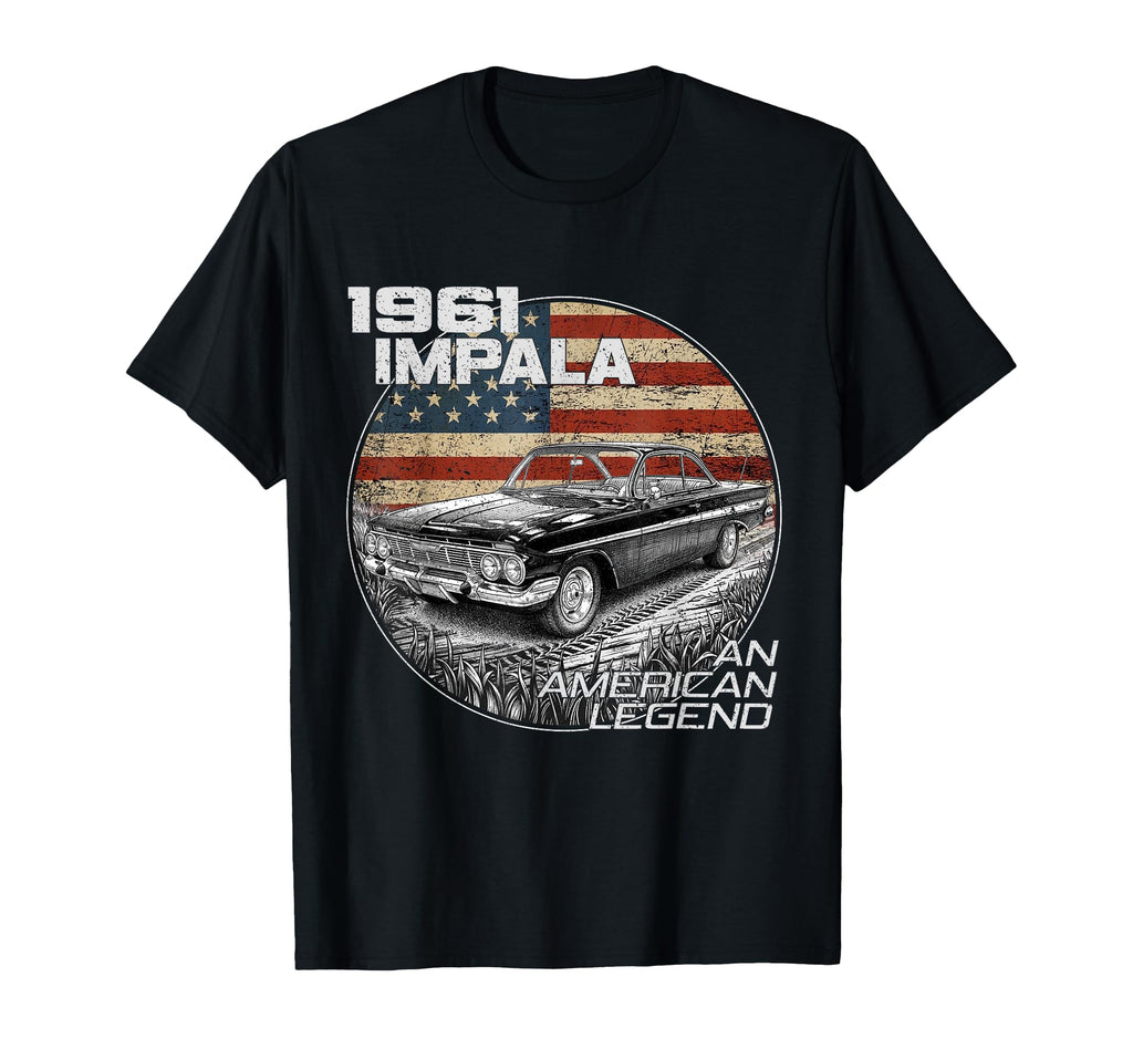 1961 61 Impala Old School Muscle Car T-Shirt - Novelty Apparel Unisex - T-Shirt, Sweatshirt, Hoodie