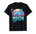 West Highland White Terrier Synthwave T-Shirt - Custom Art Print Men Women - T-Shirt, Sweatshirt, Hoodie