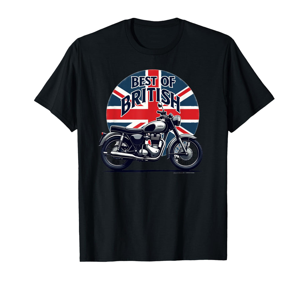 Best British Motorcycle Cafe Racer T-Shirt - Unique Graphic for Adults - T-Shirt, Sweatshirt, Hoodie