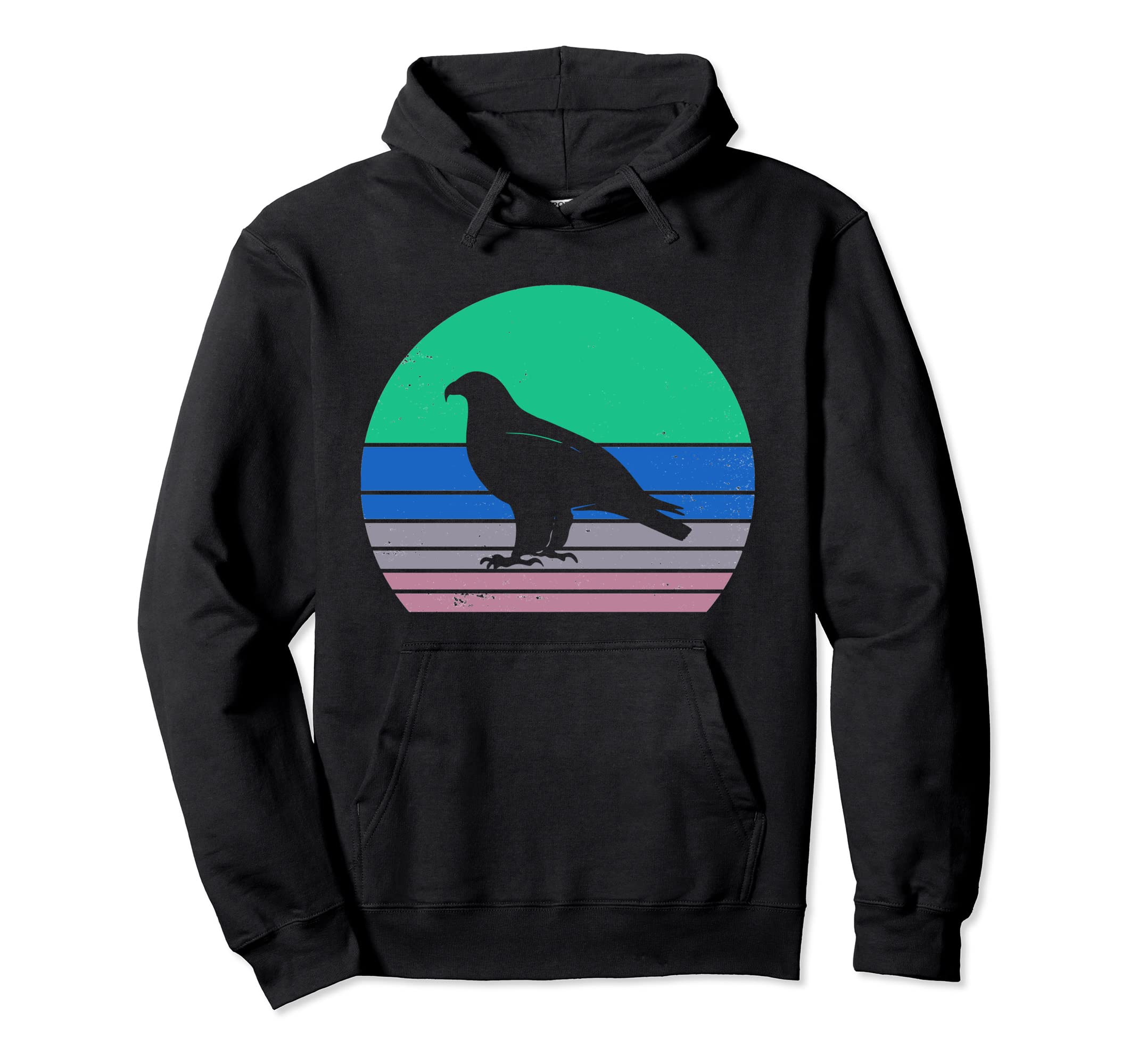 Crow Crow Silhouette Animal Lover 70S Hoodie - Casual Everyday Wear Unisex - T-Shirt, Sweatshirt, Hoodie