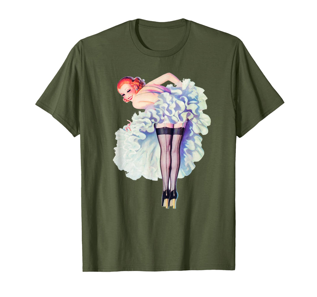 Ww2 America Redhead Pin Up Sexy Pinup T-Shirt - Streetwear Style Men Women - T-Shirt, Sweatshirt, Hoodie