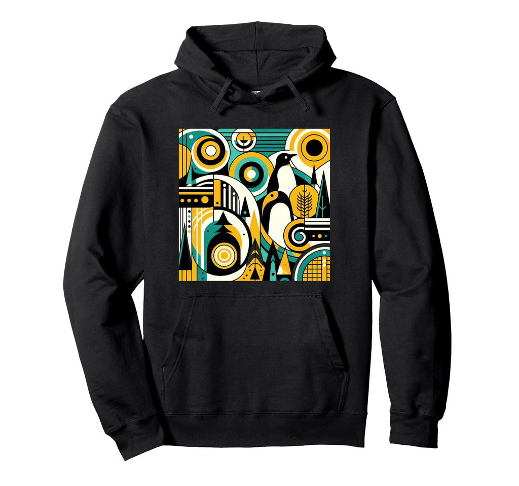 Sunshine Yellow Geometrical Forest Hoodie - Unique Graphic Men Women - T-Shirt, Sweatshirt, Hoodie