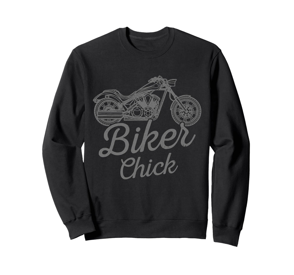 Biker Chick Motorcycle Biker Sweatshirt - Custom Art Print for Adults - T-Shirt, Sweatshirt, Hoodie