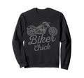 Biker Chick Motorcycle Biker Sweatshirt - Custom Art Print for Adults - T-Shirt, Sweatshirt, Hoodie