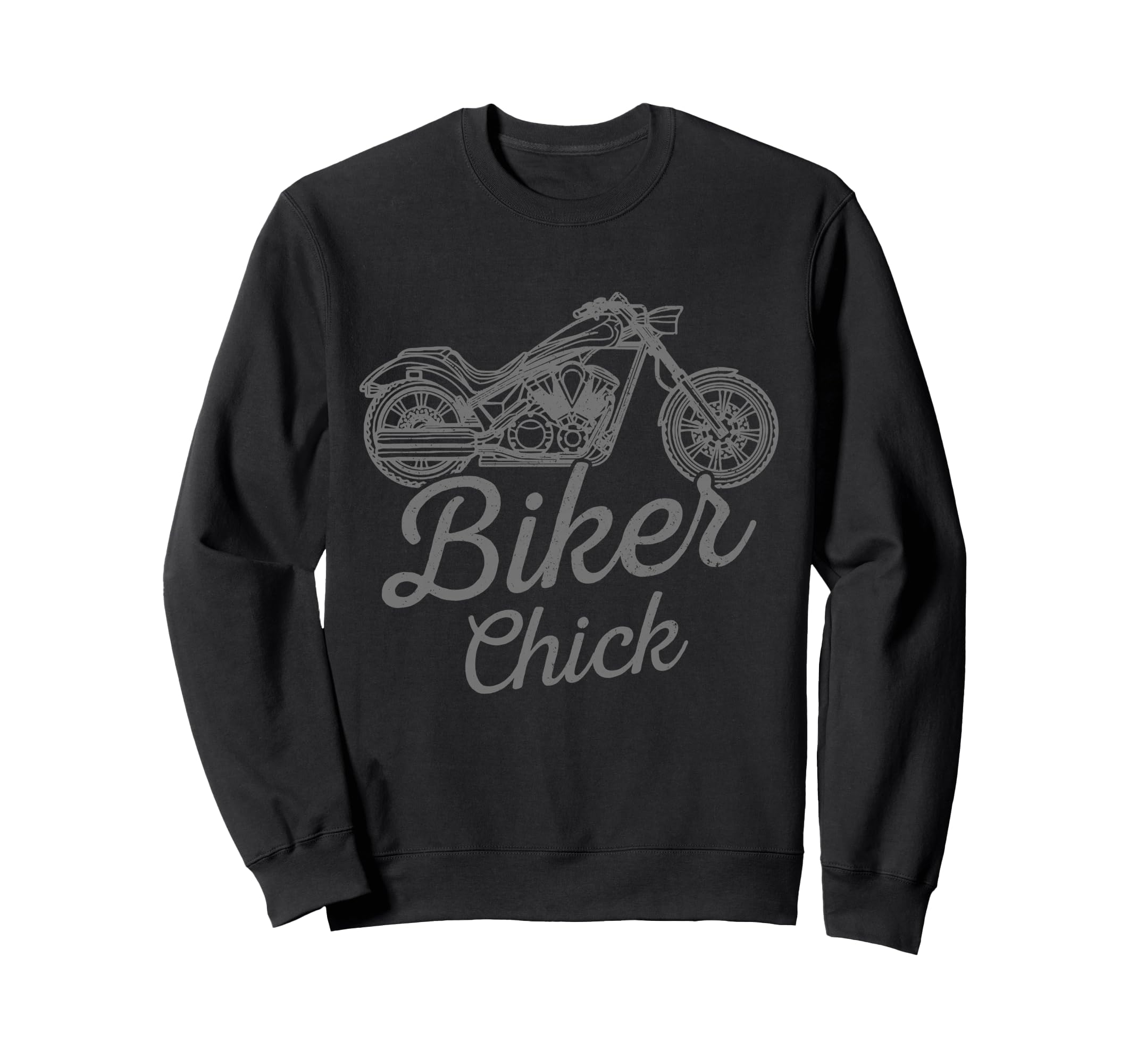 Biker Chick Motorcycle Biker Sweatshirt - Custom Art Print for Adults - T-Shirt, Sweatshirt, Hoodie
