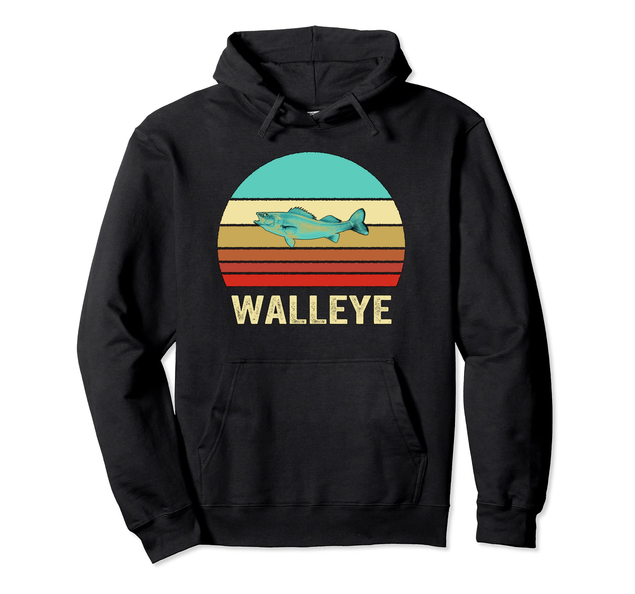 Sunset Walleye Hoodie - Custom Art Print Men Women - T-Shirt, Sweatshirt, Hoodie