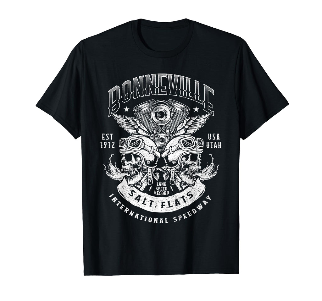 Bonneville Salt Flats Motorcycle T-Shirt - Custom Art Print Men Women - T-Shirt, Sweatshirt, Hoodie