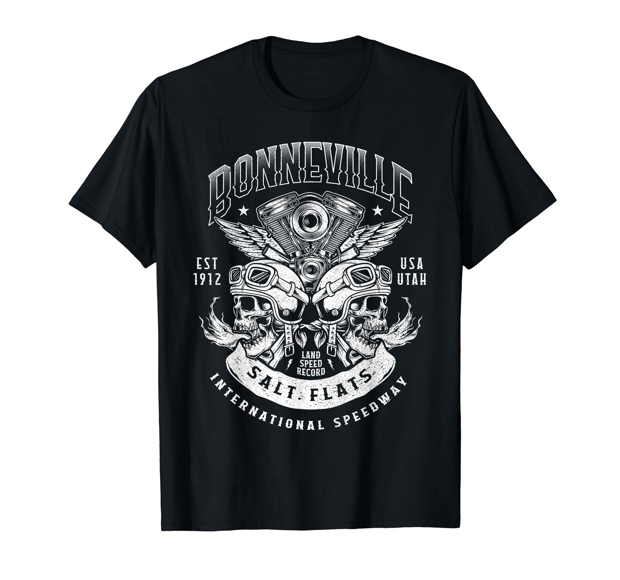 Bonneville Salt Flats Motorcycle T-Shirt - Custom Art Print Men Women - T-Shirt, Sweatshirt, Hoodie