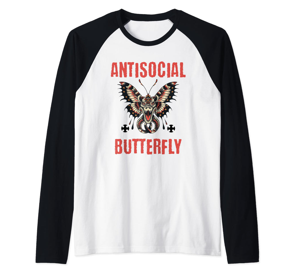 Antisocial Butterfly Funny Sweatshirt - Aesthetic Graphic for Adults - T-Shirt, Sweatshirt, Hoodie