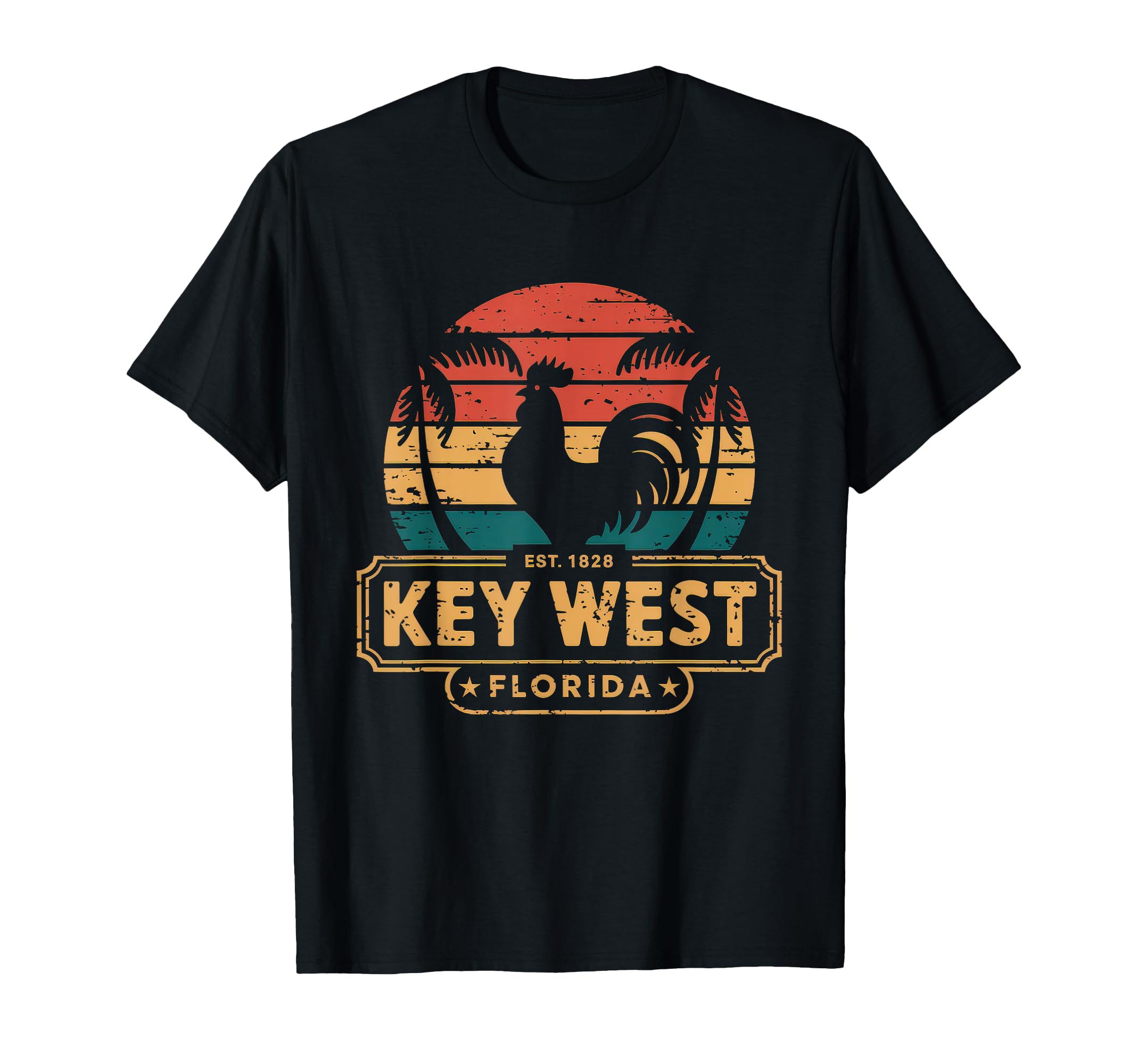 Key West Florida Rooster Vaction T-Shirt - Minimalist Print for Adults - T-Shirt, Sweatshirt, Hoodie