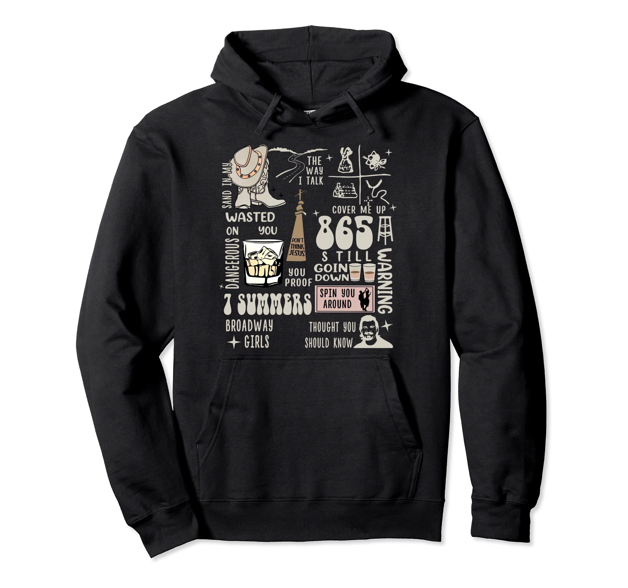 Western Country Music Hoodie - Casual Everyday Wear for Adults - T-Shirt, Sweatshirt, Hoodie