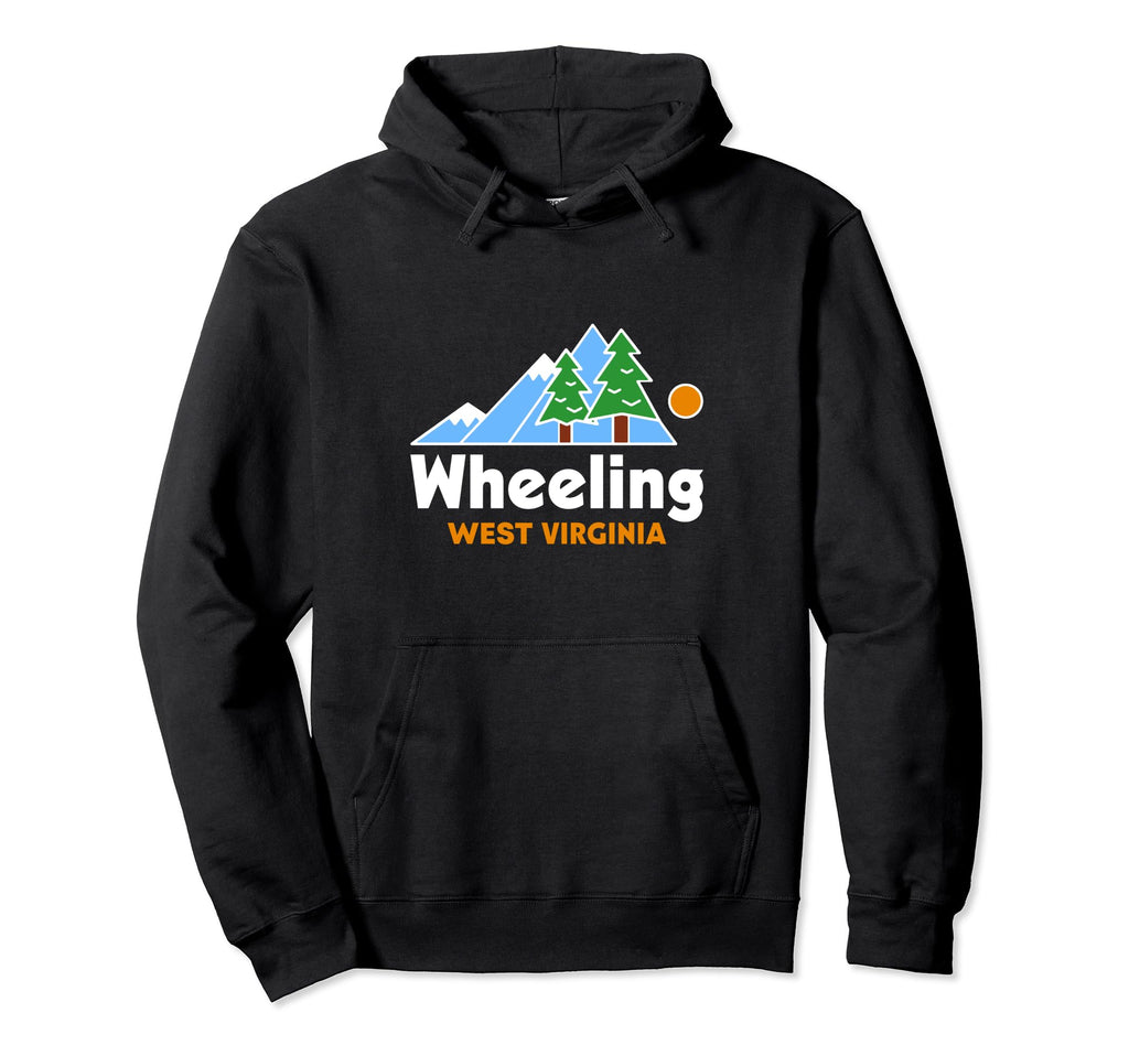 Wheeling West Virginia Mountains Pine Hoodie - Trendy Graphic for Adults - T-Shirt, Sweatshirt, Hoodie