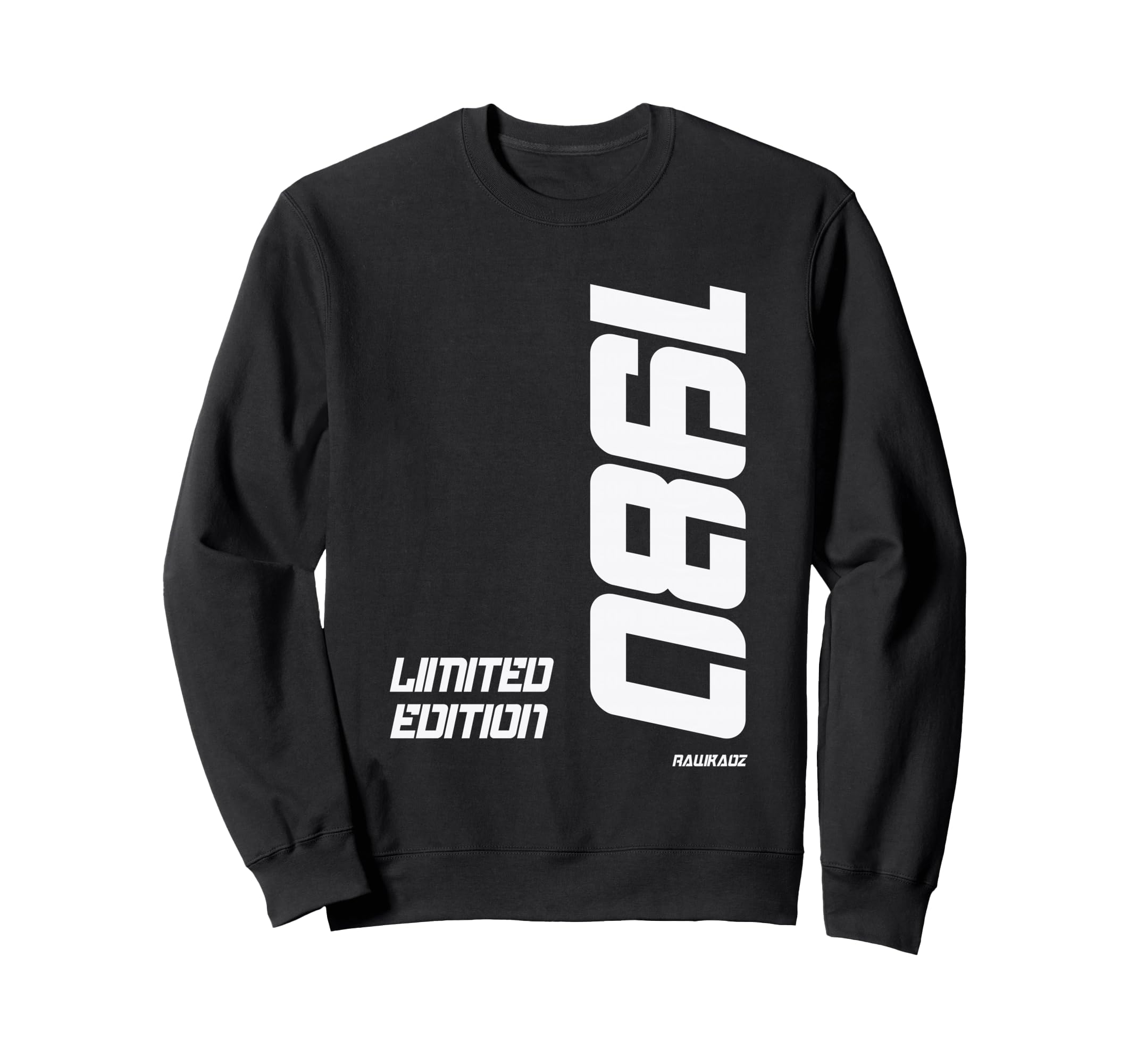 1980 Bold Typography Sweatshirt - Custom Art Print for Adults - T-Shirt, Sweatshirt, Hoodie