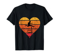 Hurdle Runner Heart Sunset Hurdles T-Shirt - Novelty Apparel Unisex - T-Shirt, Sweatshirt, Hoodie