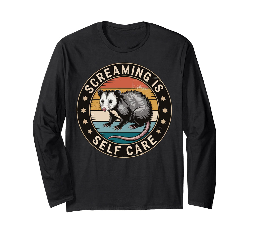 Opossum Therapeutic Screaming Stress T-Shirt - Custom Art Print for Adults - T-Shirt, Sweatshirt, Hoodie