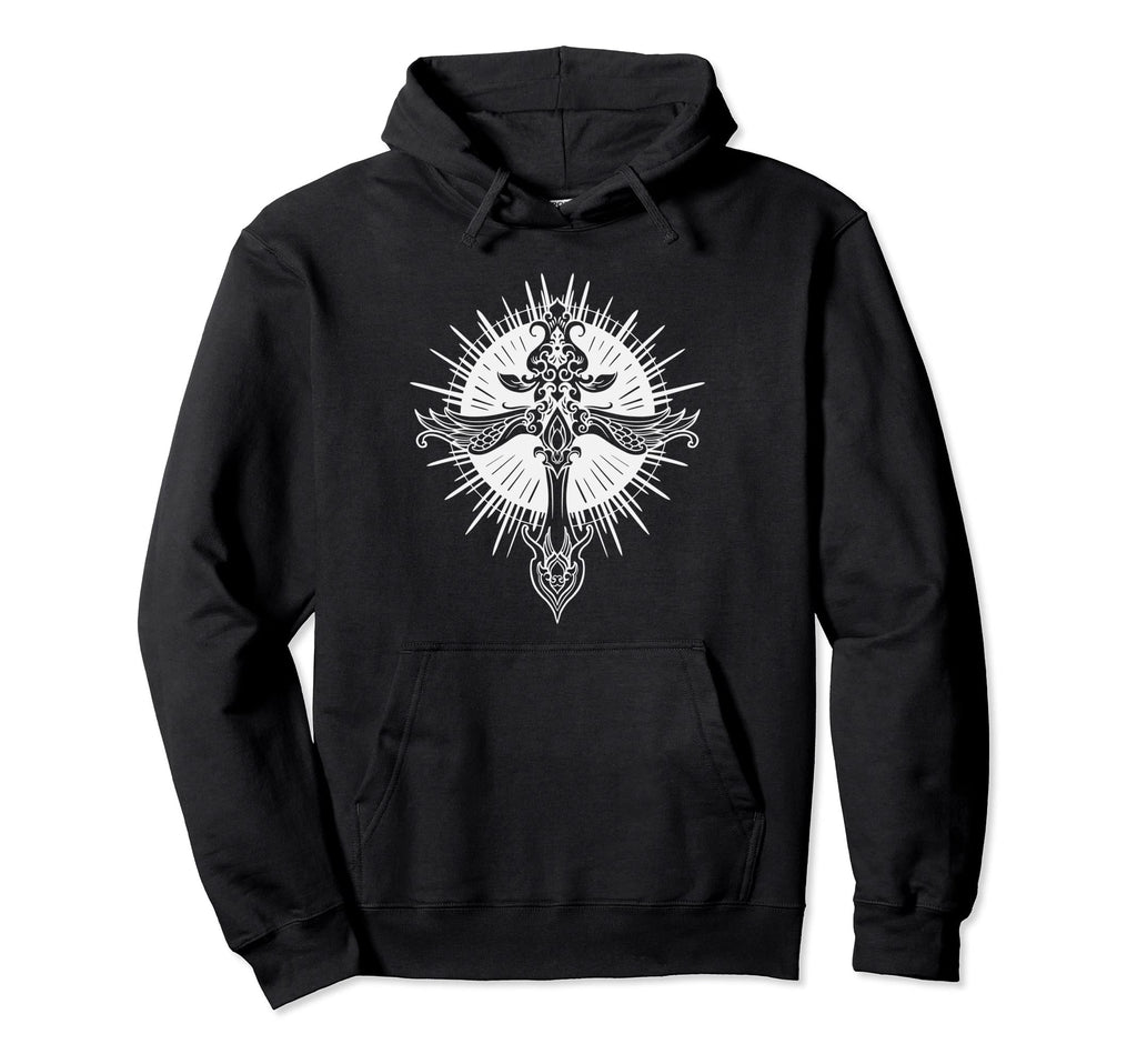 Sacred Cross Moth Goth Horror Antisocial Hoodie - Trendy Graphic Men Women - T-Shirt, Sweatshirt, Hoodie